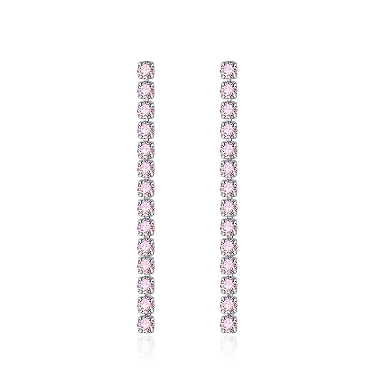 Pink Cubic Zirconia & Silvertone Tassel Drop Earrings sold by Zulily product image thumbnail 2