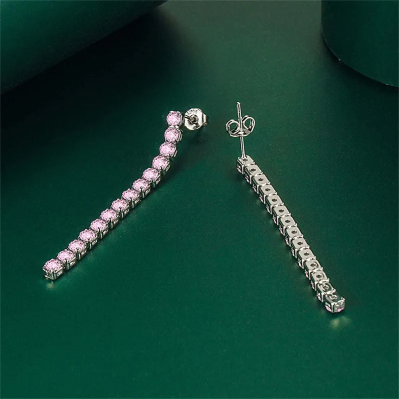 Pink Cubic Zirconia & Silvertone Tassel Drop Earrings made by Zulily