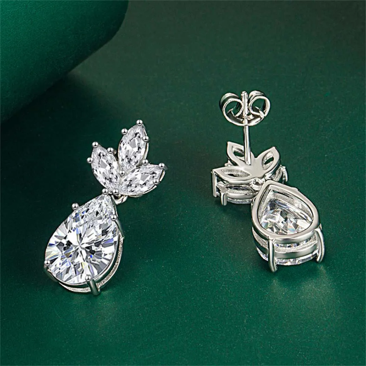 Clear Crystal & Silvertone Pineapple Drop Earrings sold by Zulily