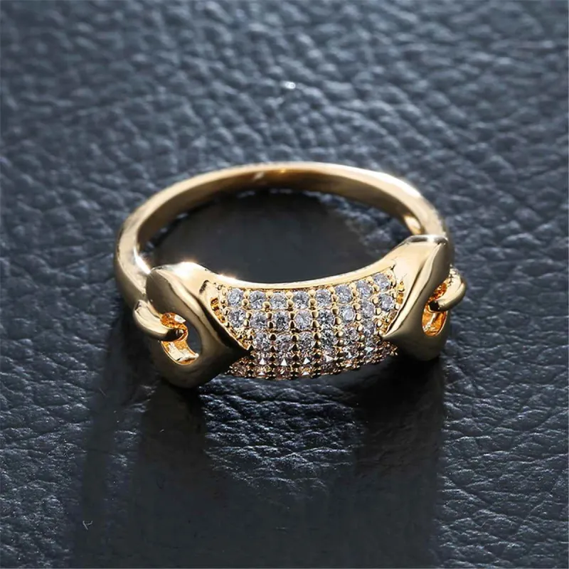 Cubic Zirconia & Goldtone Heart Ring made by Zulily