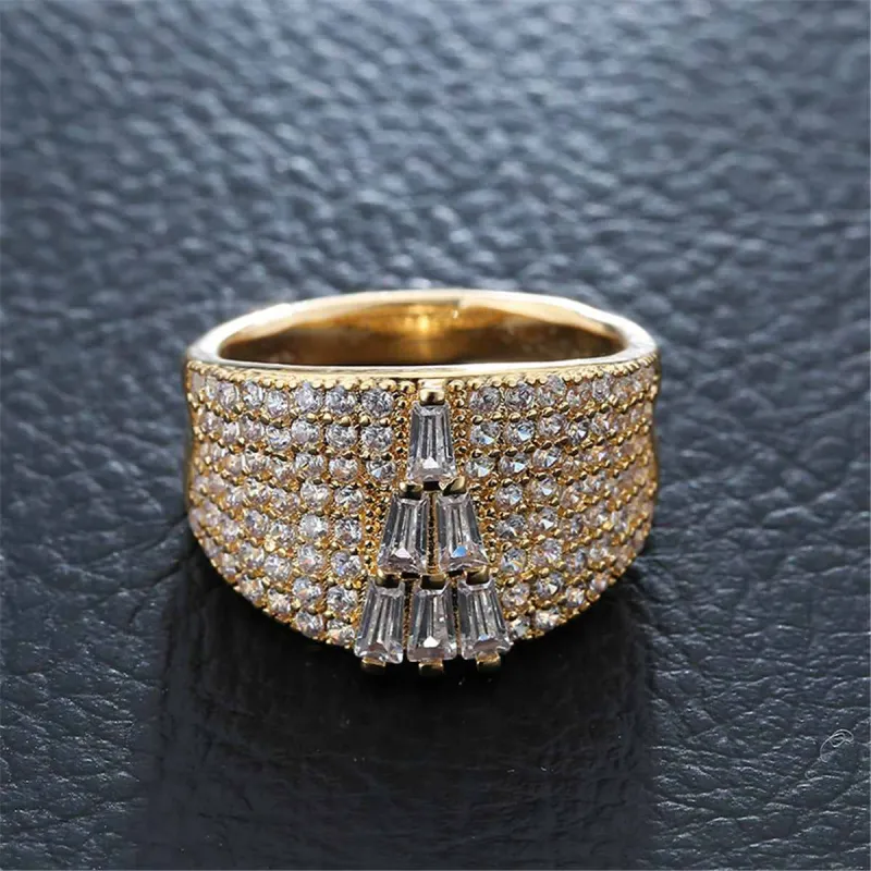 Cubic Zirconia & Goldtone Tower Wide Ring made by Zulily