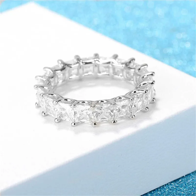 Crystal & Silvertone Princess-Cut Ring made by Zulily
