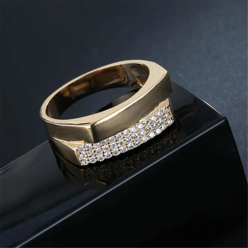 Cubic Zirconia & Goldtone Geometric Two-Layer Band made by Zulily