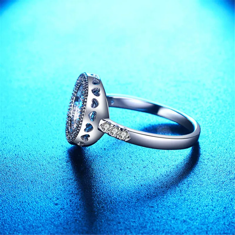 Cubic Zirconia & Silvertone Open Round Ring made by Zulily