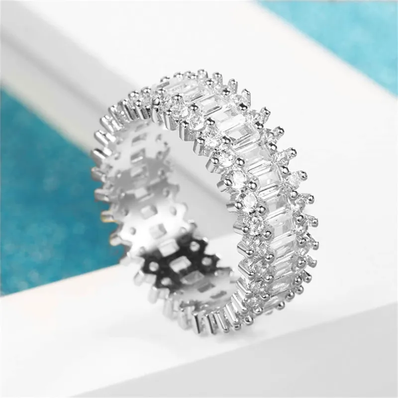 Clear Crystal & Cubic Zirconia Band Ring made by Zulily