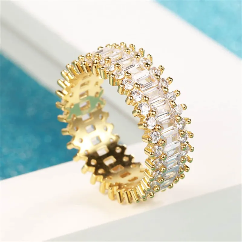 Crystal & Cubic Zirconia Goldtone Geometric Band Ring made by Zulily
