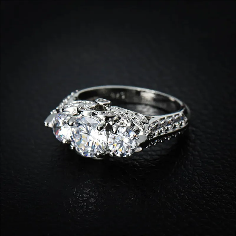 Crystal & Cubic Zirconia Round-Cut Botanical Ring made by Zulily