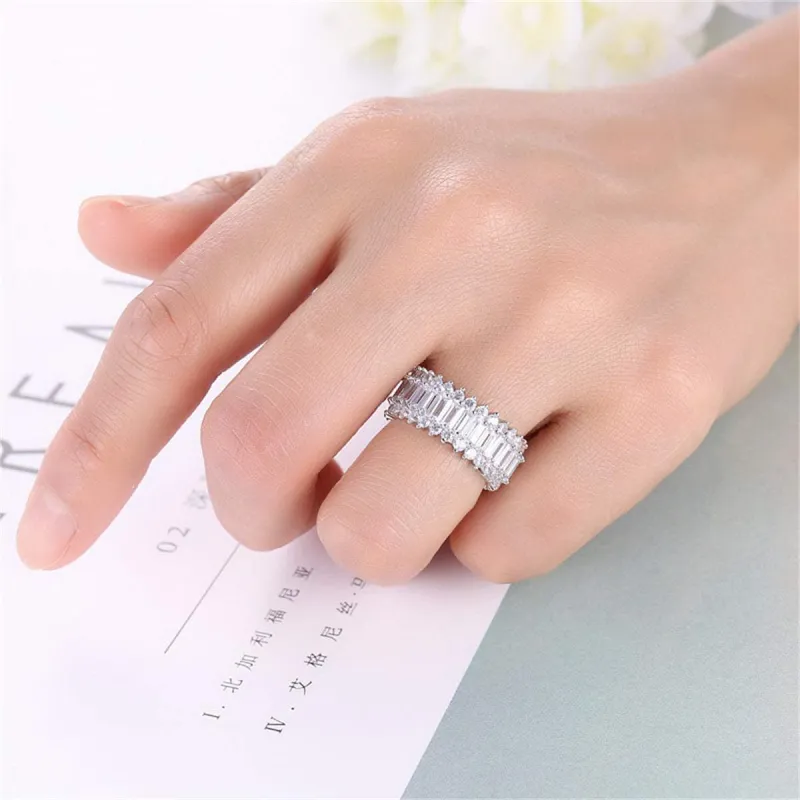 Crystal & Cubic Zirconia Silvertone Band Ring made by Zulily