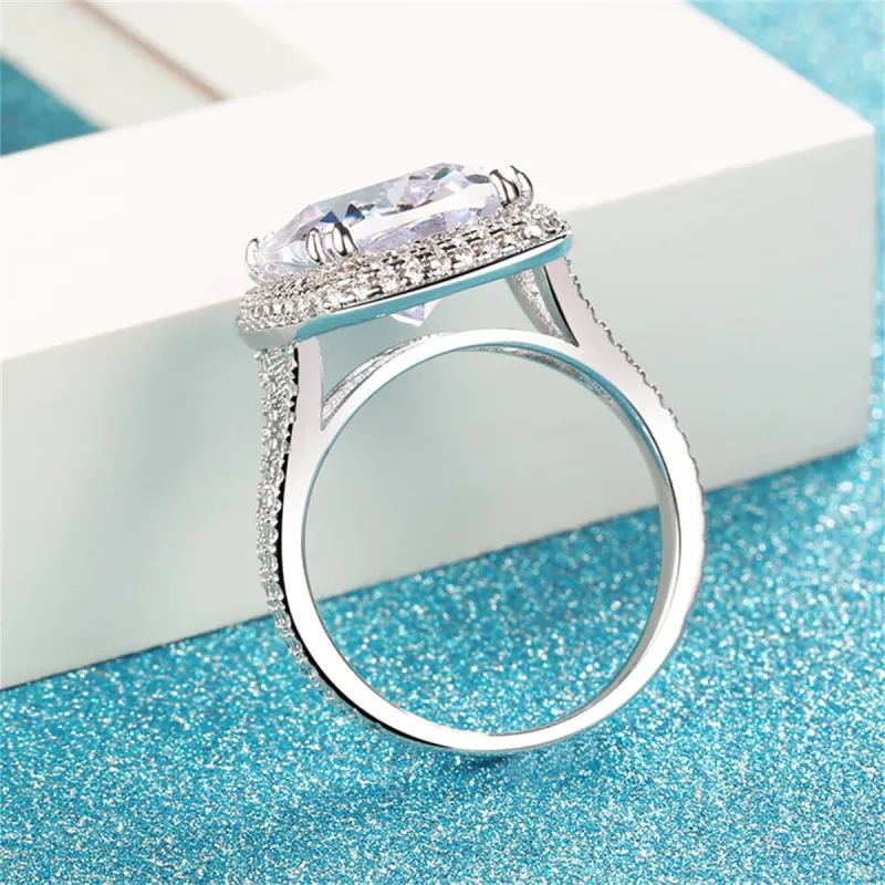 Crystal & Cubic Zirconia Silvertone Cushion Ring made by Zulily