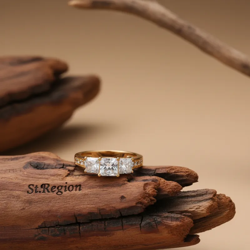 Crystal & Cubic Zirconia Princess-Cut Band Ring made by Zulily