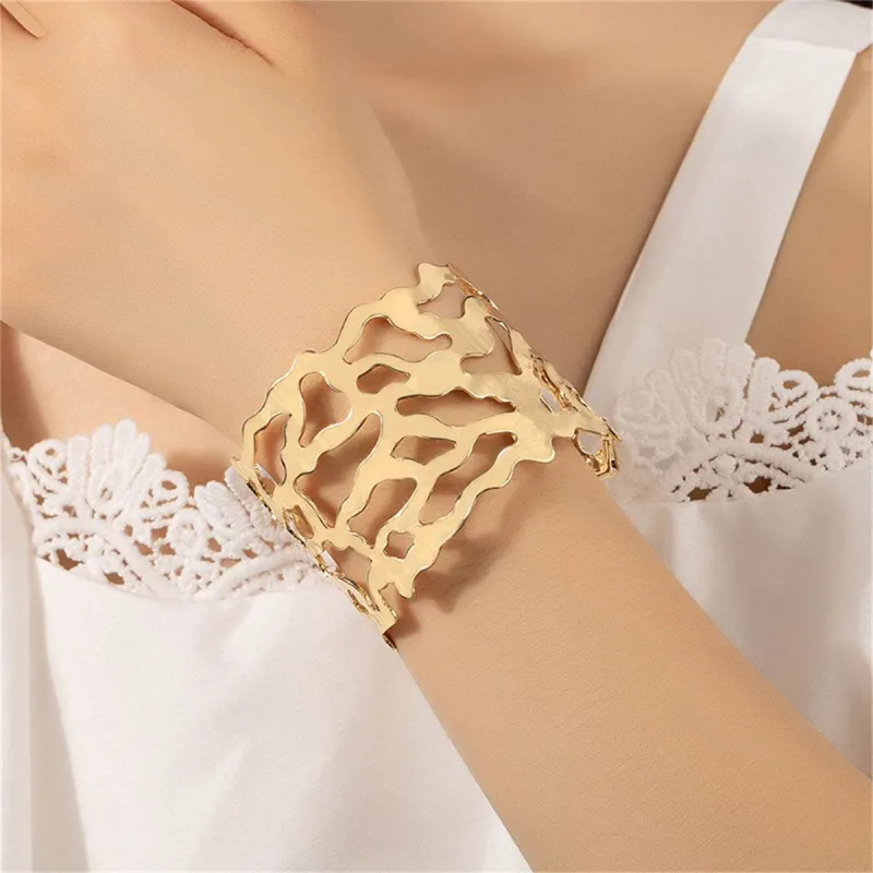 Goldtone Openwork Cuff made by Zulily