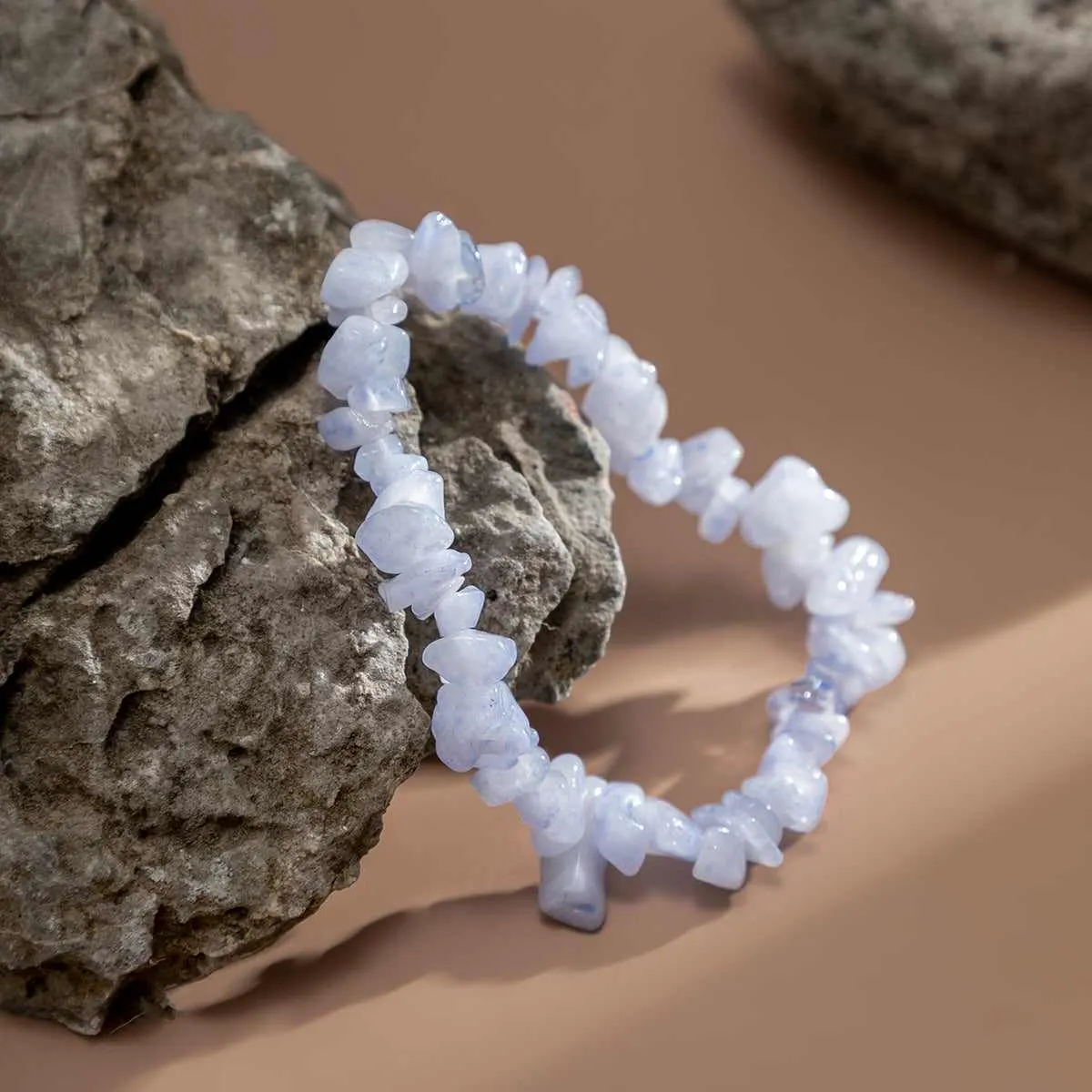 Blue Quartz Beaded Stretch Bracelet sold by Zulily product image thumbnail 3