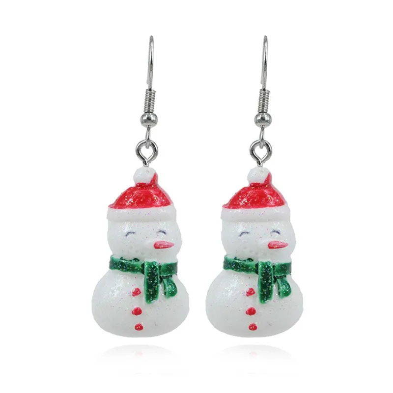 Red & White Snowman Drop Earrings made by Zulily