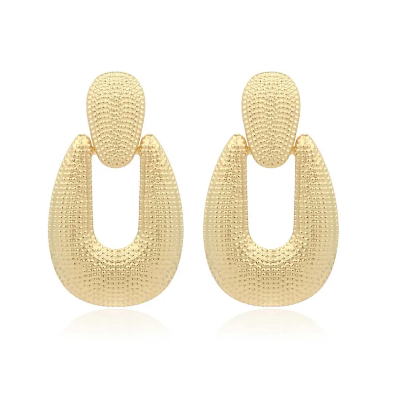 Goldtone Open Oval Drop Earrings made by Zulily