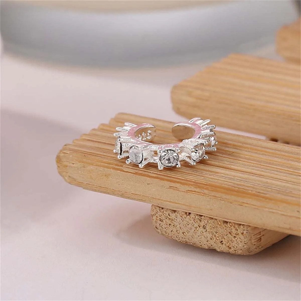 Cubic Zirconia & Silvertone Ear Cuff sold by Zulily product image thumbnail 3