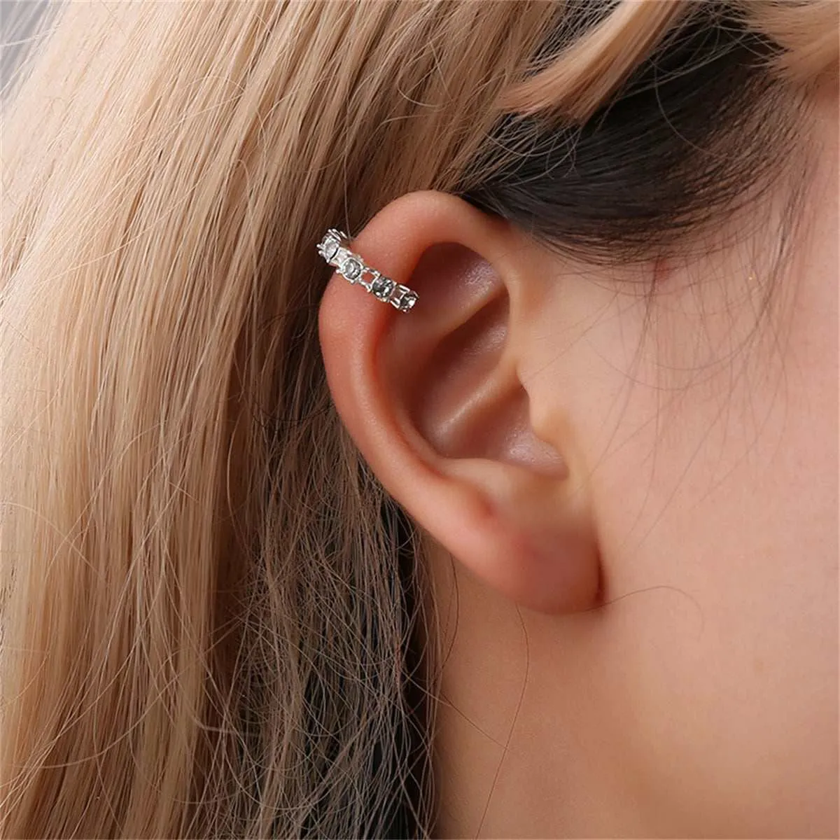 Cubic Zirconia & Silvertone Ear Cuff sold by Zulily