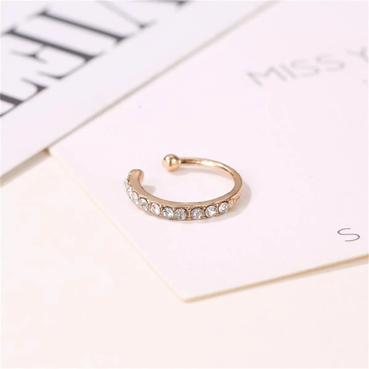 Cubic Zirconia & Goldtone Ear Cuff sold by Zulily product image thumbnail 3