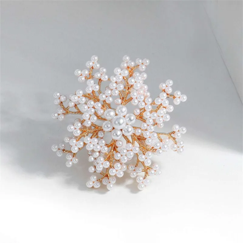 Pearl & Goldtone Flower Brooch made by Zulily