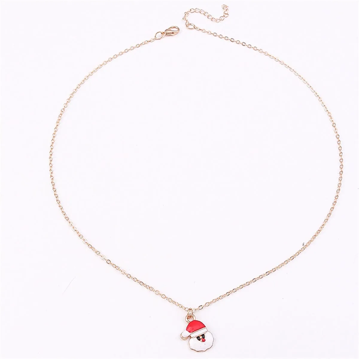 Red Enamel & Goldtone Santa Pendant Necklace sold by Zulily product image thumbnail 2