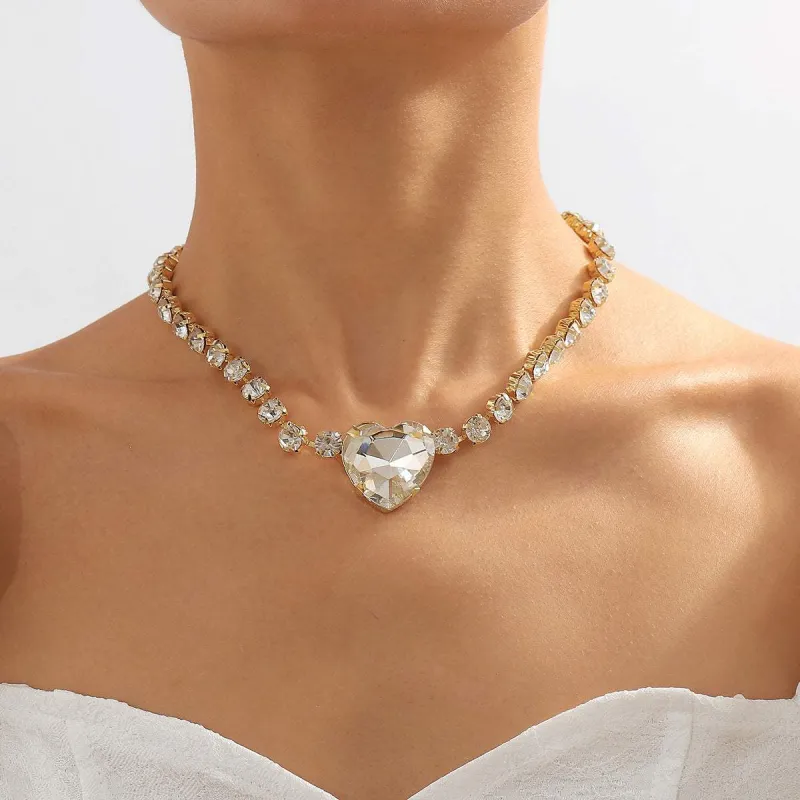 Crystal & Cubic Zirconia Heart Pendant Necklace made by Zulily