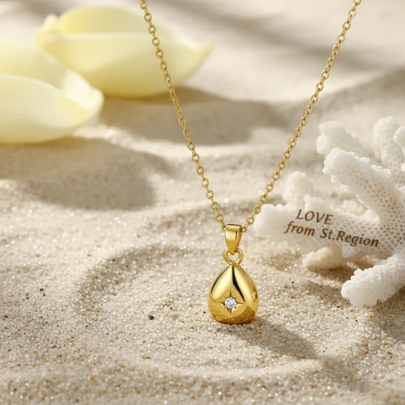 Cubic Zirconia & Goldtone Drop Pendant Necklace made by Zulily