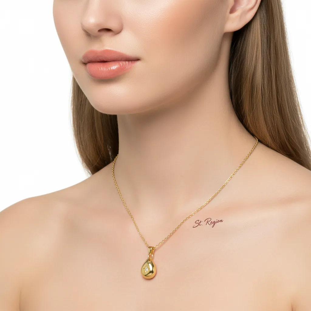 Cubic Zirconia & Goldtone Drop Pendant Necklace sold by Zulily product image thumbnail 5