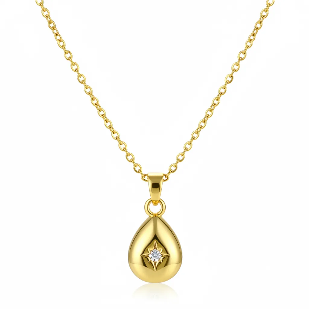 Cubic Zirconia & Goldtone Drop Pendant Necklace sold by Zulily product image thumbnail 2