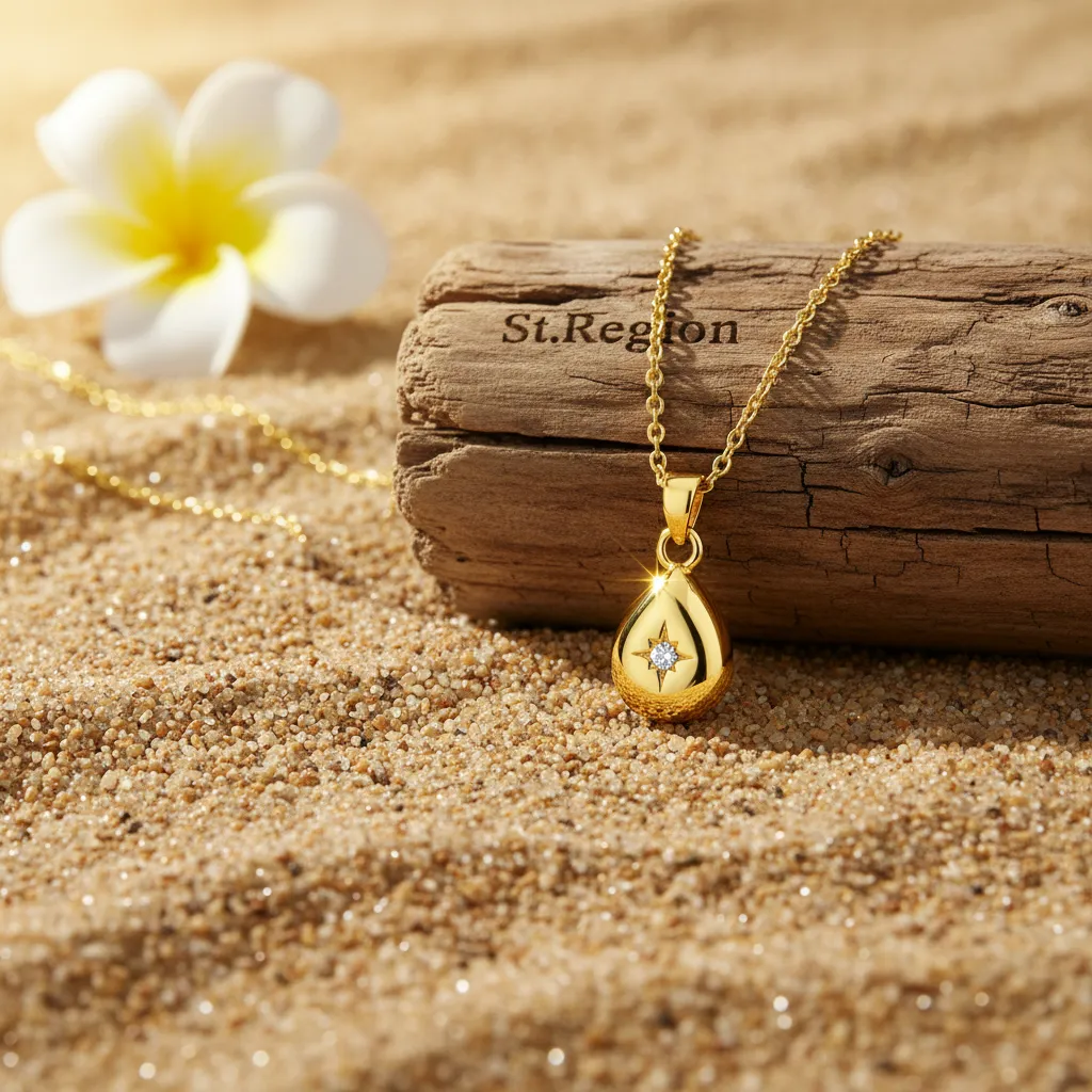 Cubic Zirconia & Goldtone Drop Pendant Necklace sold by Zulily product image thumbnail 3