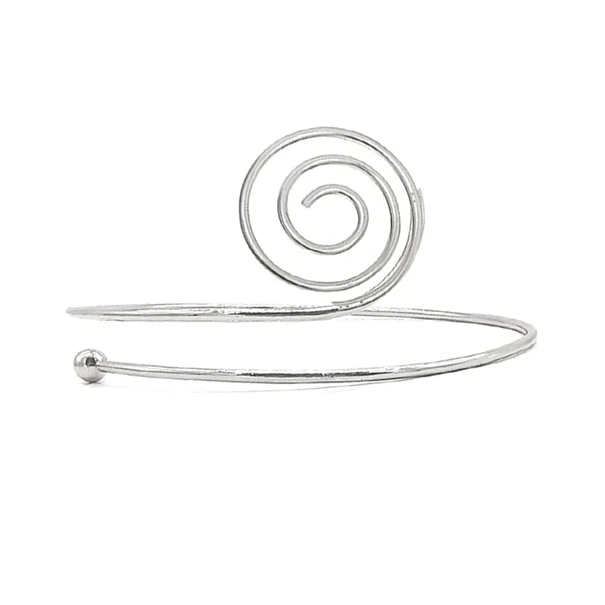 Silvertone Swirl Arm Cuff sold by Zulily
