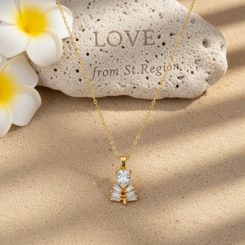 Crystal & Goldtone Branch Pendant Necklace made by Zulily