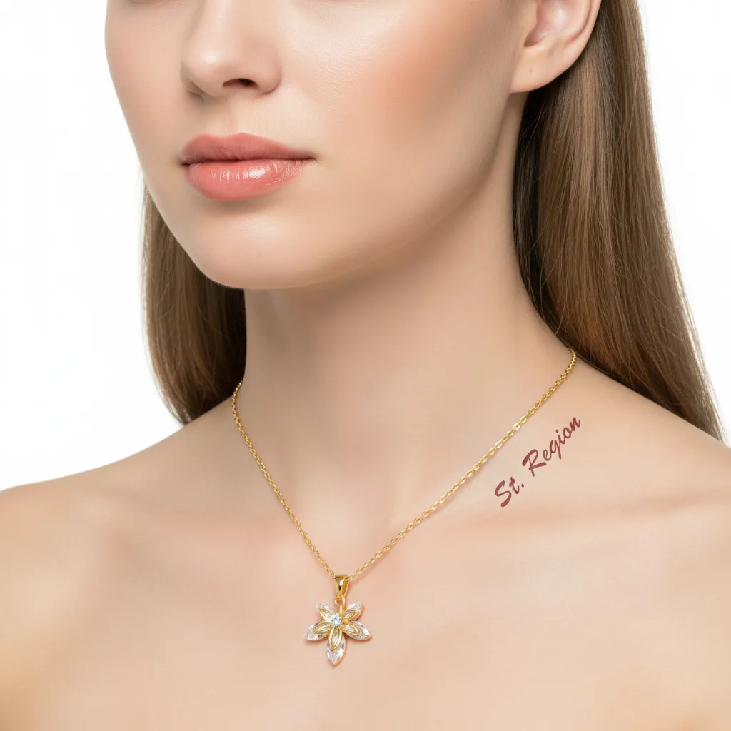 Crystal & Goldtone Leaf Pendant Necklace sold by Zulily product image thumbnail 5