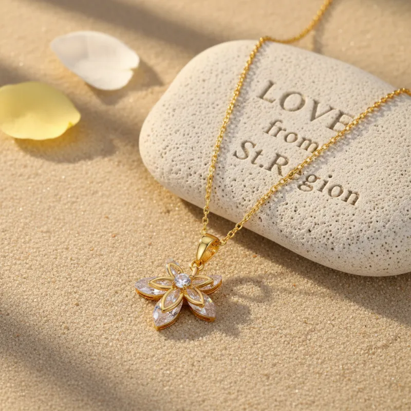 Crystal & Goldtone Leaf Pendant Necklace made by Zulily