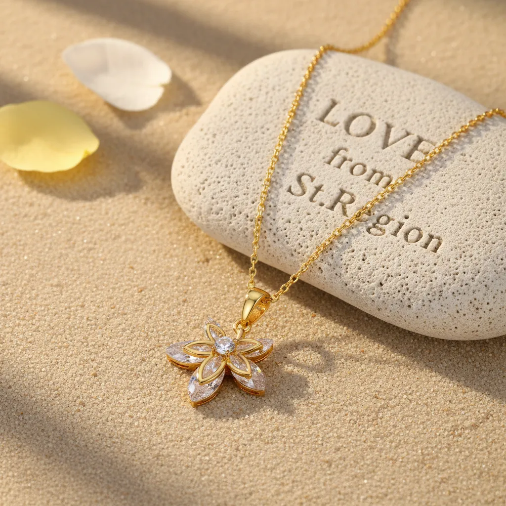 Crystal & Goldtone Leaf Pendant Necklace sold by Zulily