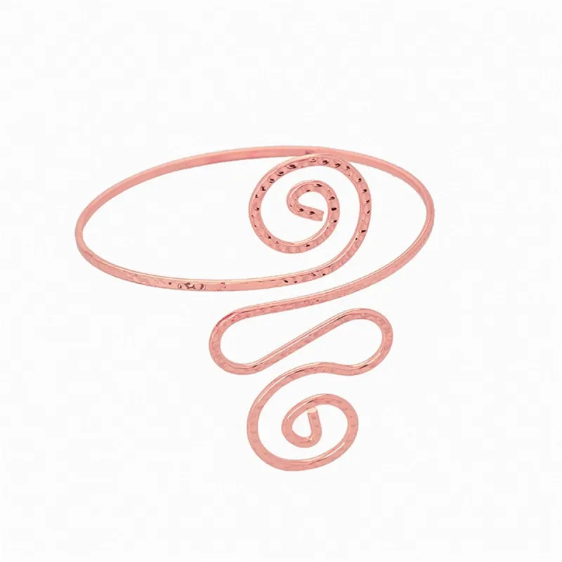 Rose Goldtone Open Swirl Arm Cuff made by Zulily