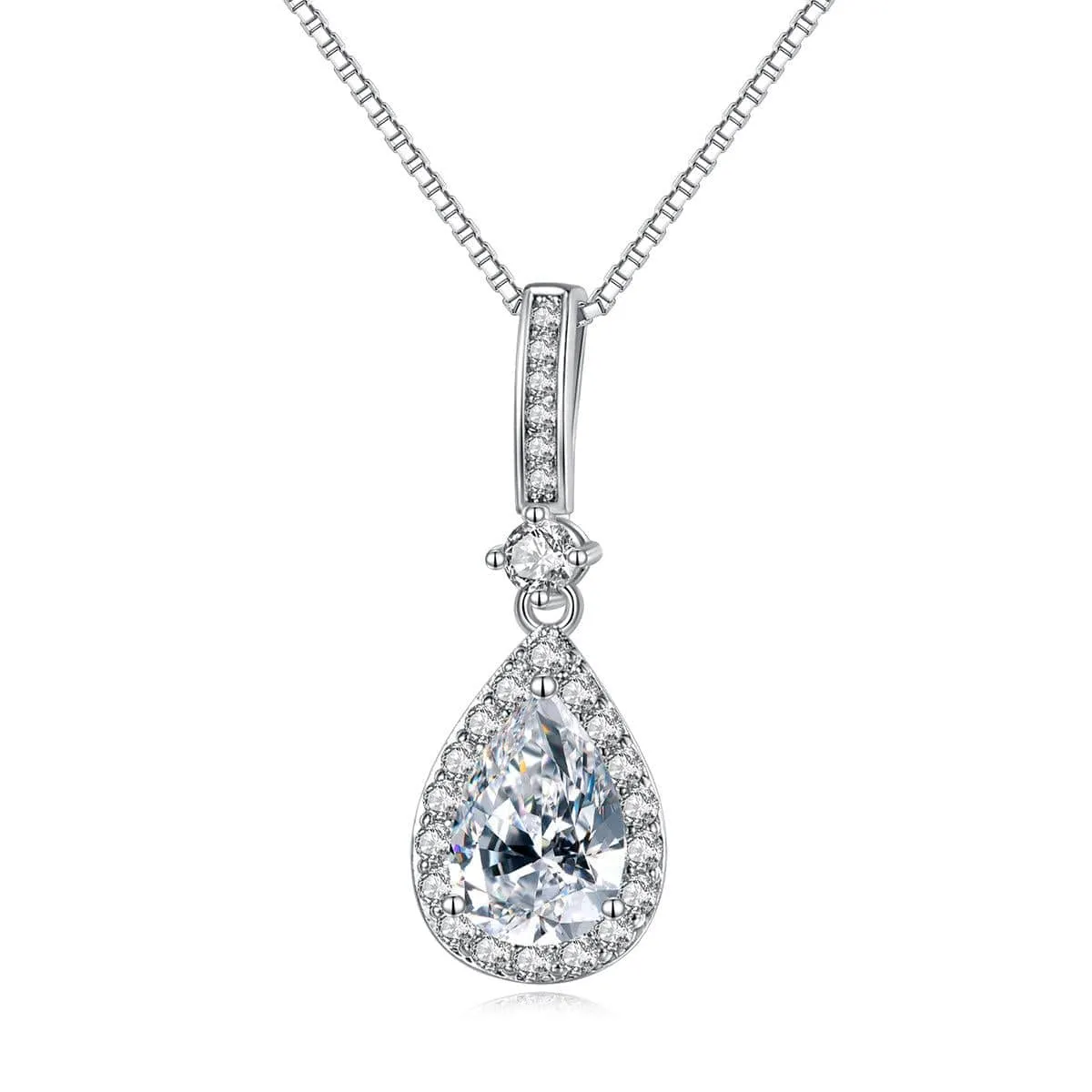 Crystal & Cubic Zirconia Teardrop Pendant Necklace sold by Zulily product image thumbnail 3