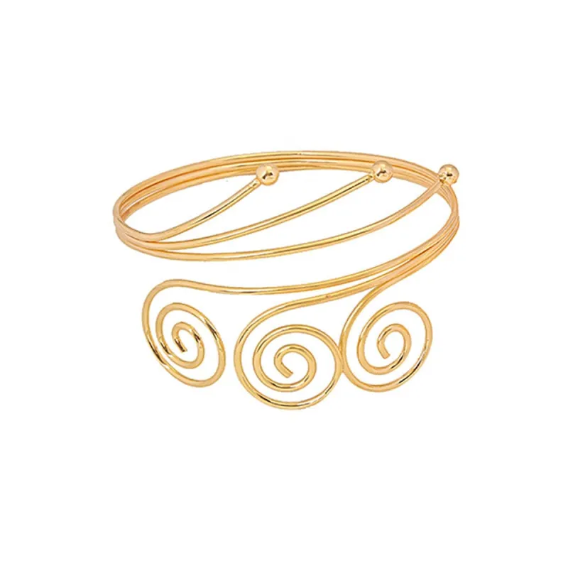 Goldtone Trip-Swirl Arm Cuff made by Zulily