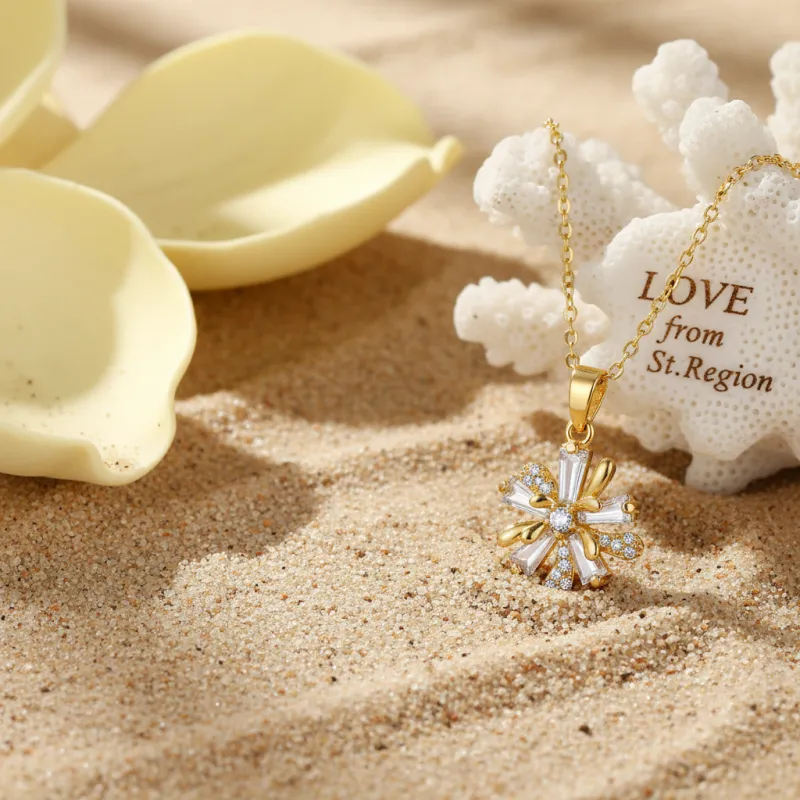 Crystal & Cubic Zirconia Floral Pendant Necklace made by Zulily