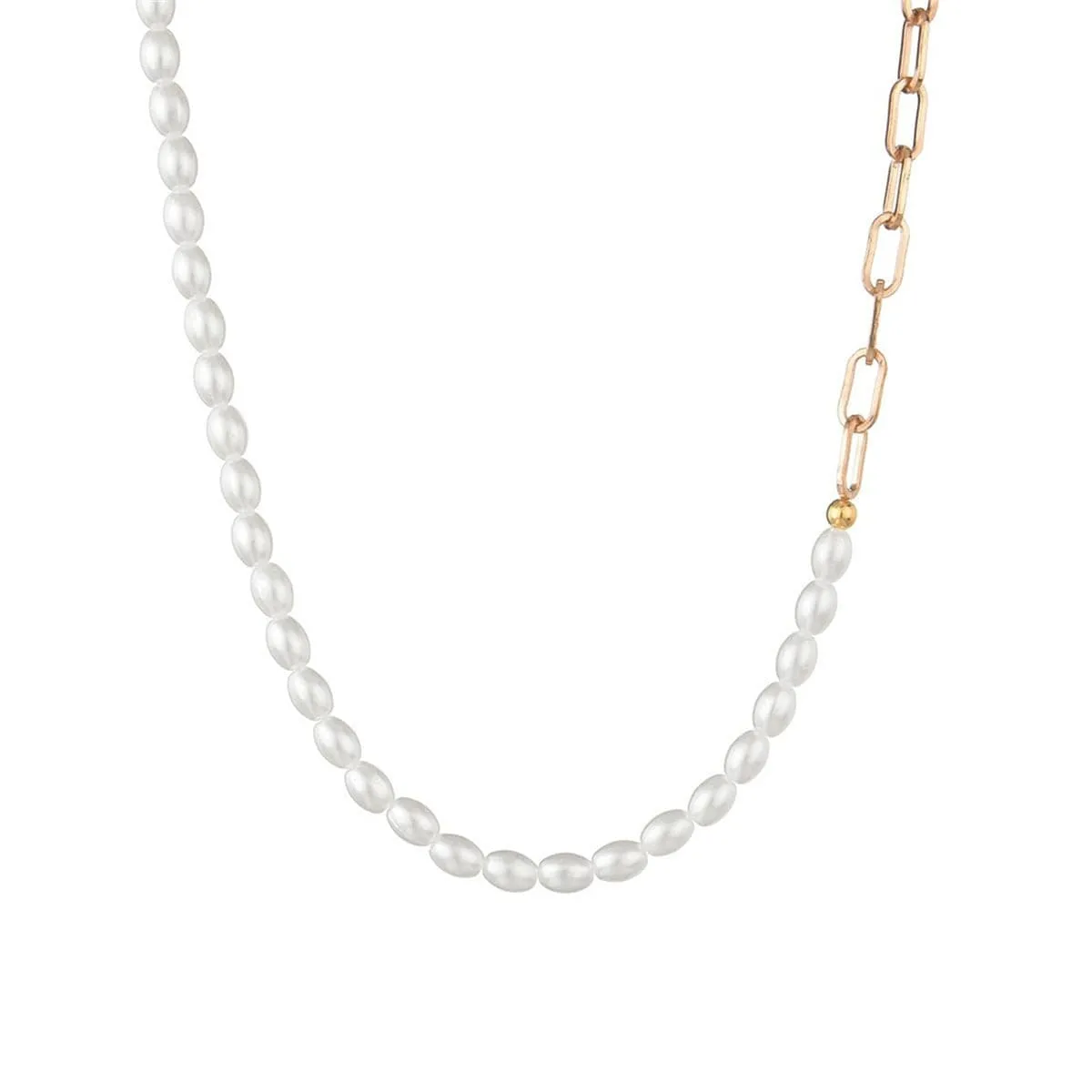 Pearl & Goldtone Chain Link Necklace sold by Zulily product image thumbnail 2