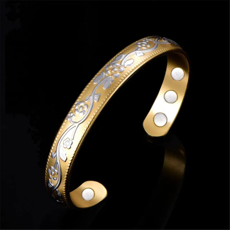 Two-Tone Floral Cuff made by Zulily