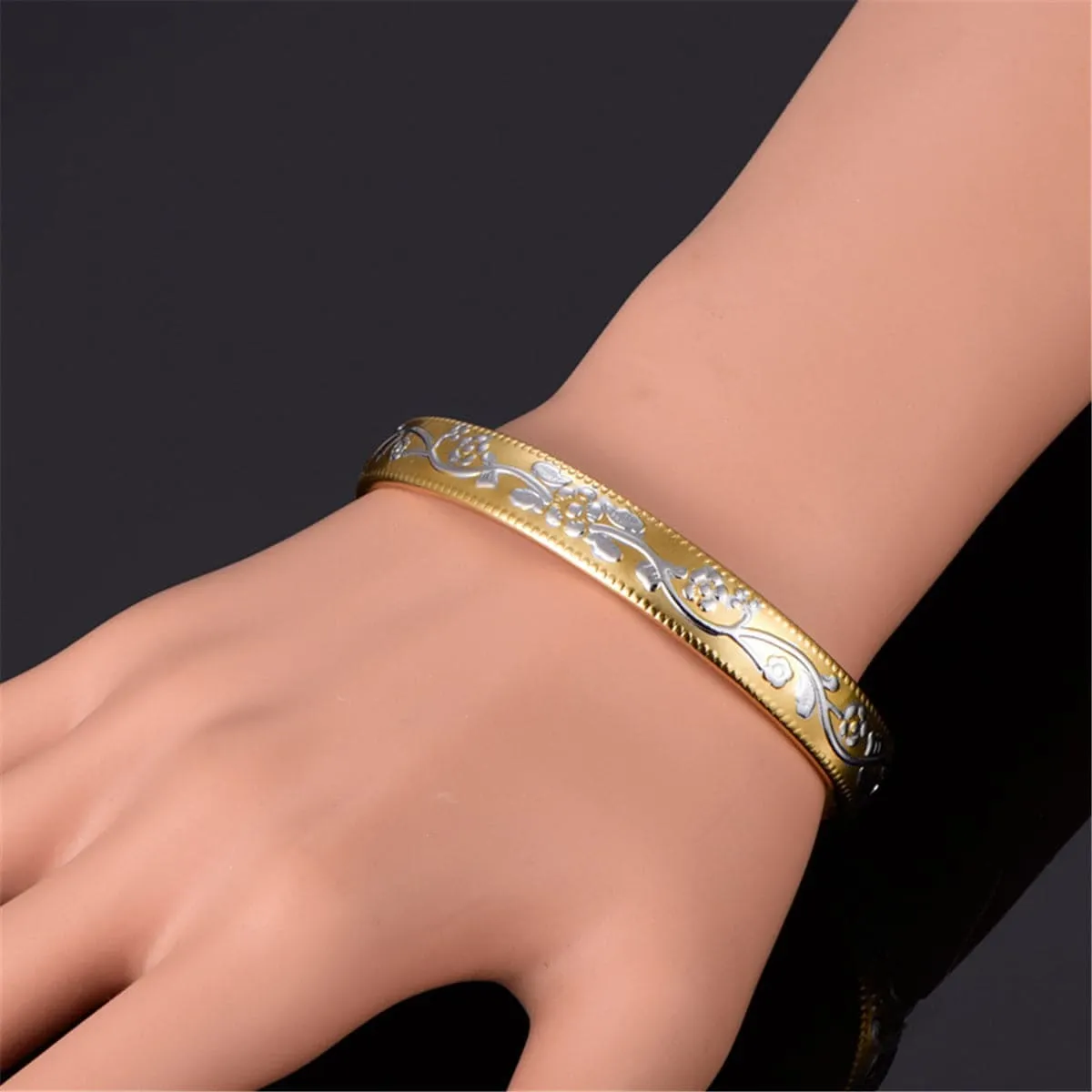 Two-Tone Floral Cuff sold by Zulily product image thumbnail 2