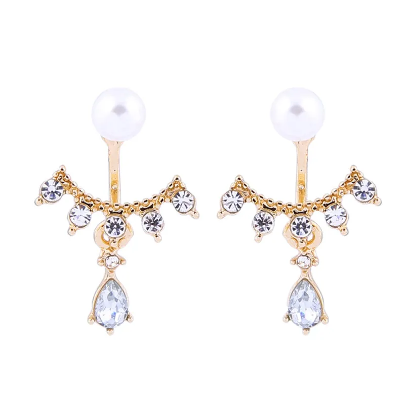 Cubic Zirconia & Pearl Goldtone Drop Earrings made by Zulily