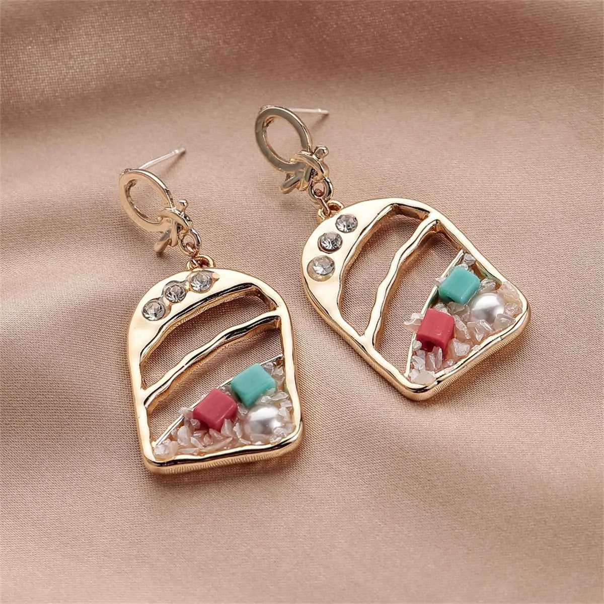 Cubic Zirconia & Pearl Goldtone Drop Earrings sold by Zulily product image thumbnail 5
