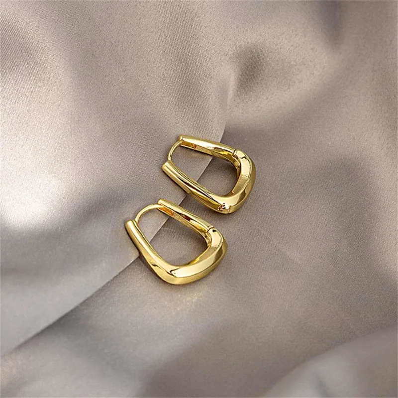 Goldtone U-Shape Huggie Earrings made by Zulily