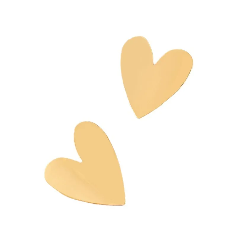 Goldtone Heart Stud Earrings made by Zulily