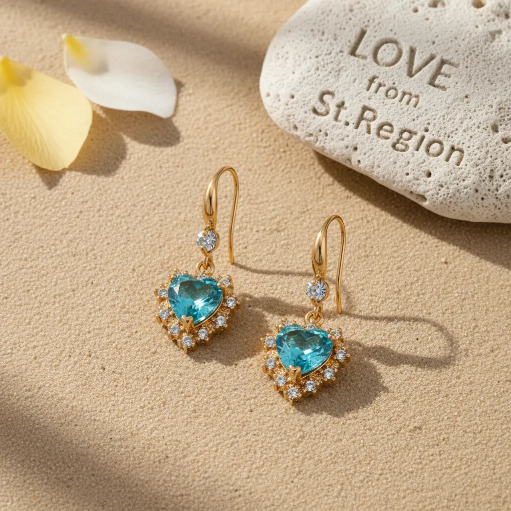Blue Crystal & Cubic Zirconia Goldtone Heart Hook Earrings sold by Zulily product image thumbnail 4