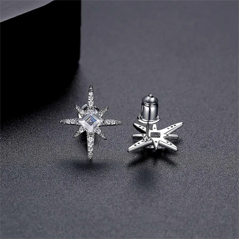 Crystal & Cubic Zirconia Silvertone Star Stud Earrings made by Zulily