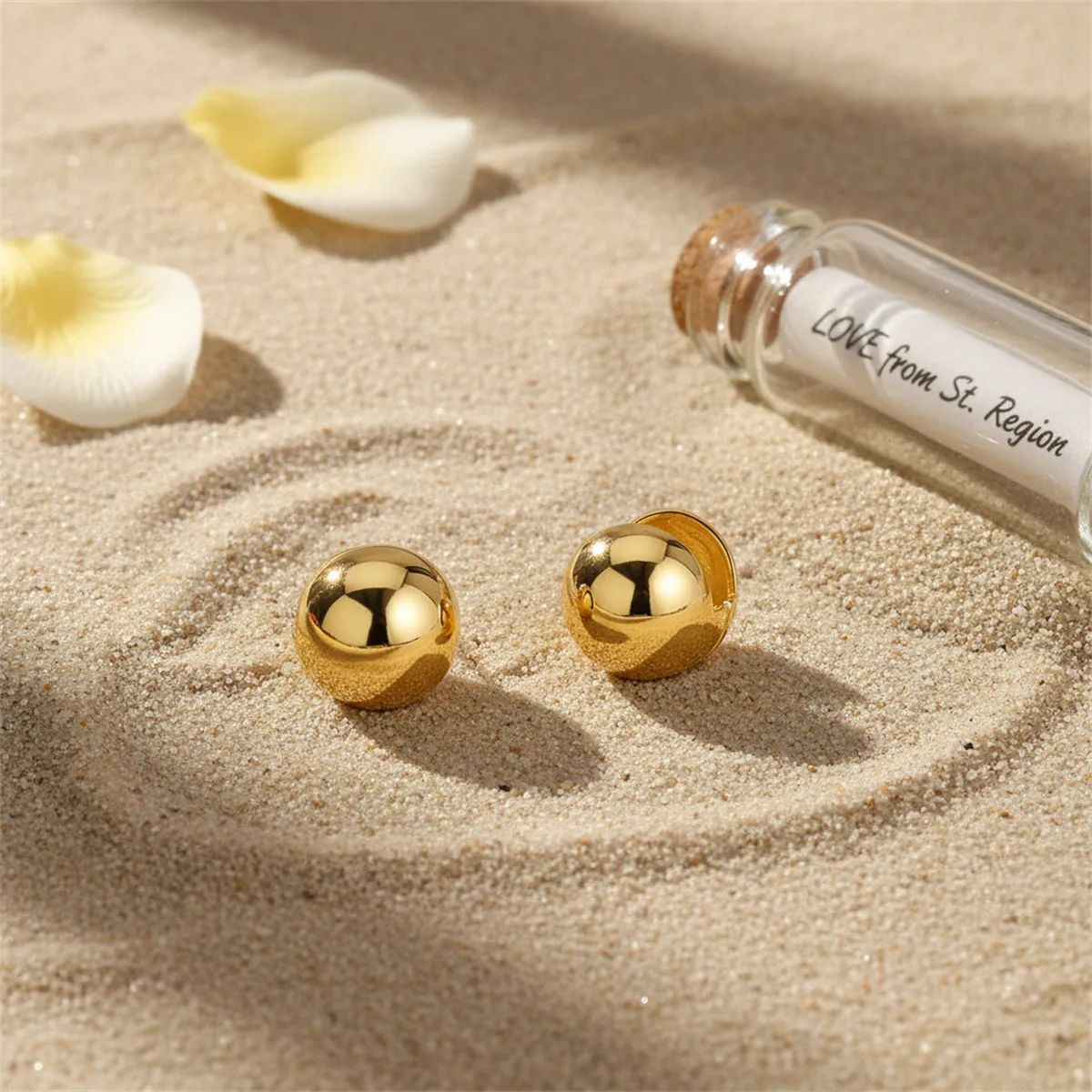 Goldtone Ball Huggie Earrings sold by Zulily product image thumbnail 4