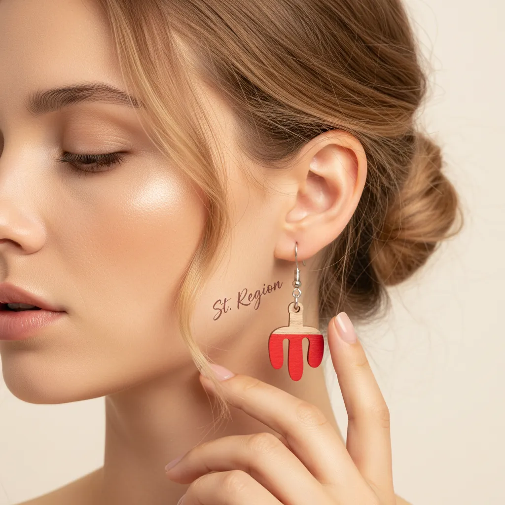 Red Resin & Wood Silvertone Cactus Hook Earrings sold by Zulily product image thumbnail 5