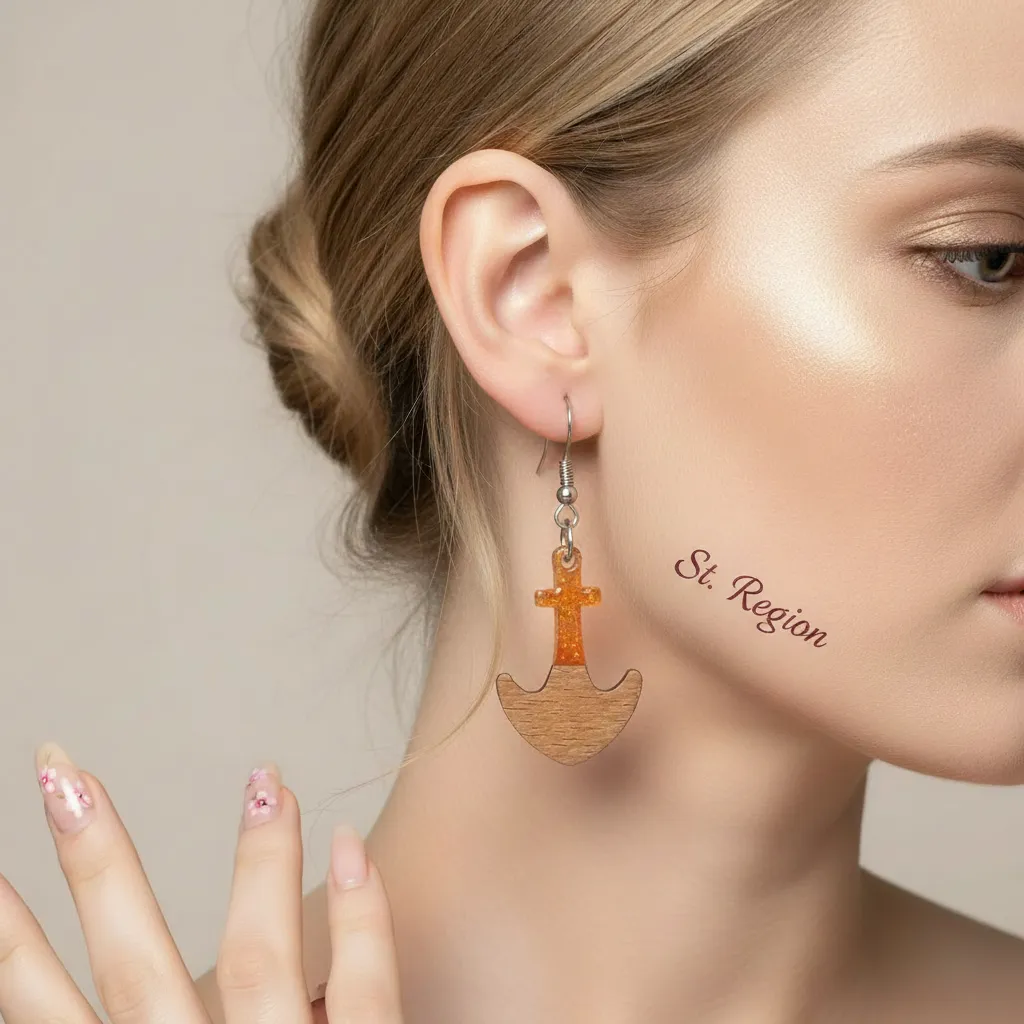 Yellow Resin & Wood Silvertone Anchor Hook Earrings sold by Zulily product image thumbnail 5