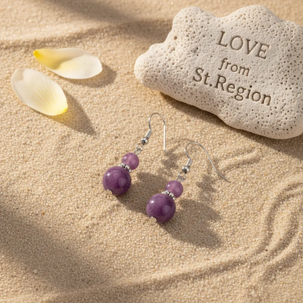 Purple Jade & Silvertone Gourd-Shape Hook Earrings sold by Zulily product image thumbnail 4